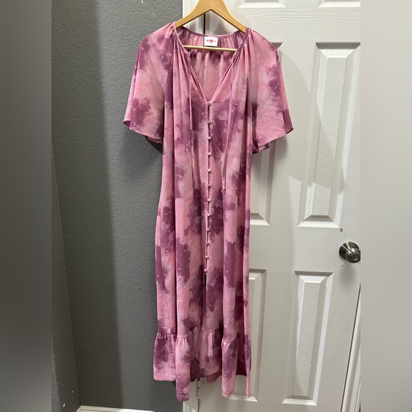 BuddyLove tullah caftan maxi dress pink size small - Picture 2 of 5